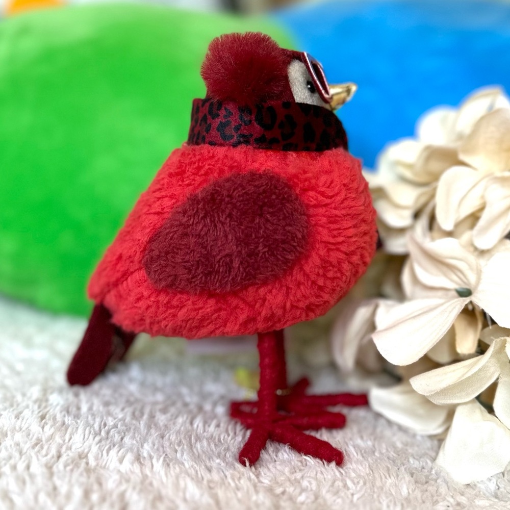 Target 2023 6.75" Feathery Friends "Ruby" Bird Leopard scarf fabric wondershop - Picture 6 of 11